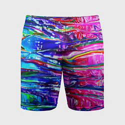 Шорты спортивные мужские Красочный авангардный паттерн Fashion trend, цвет: 3D-принт