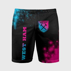 Шорты спортивные мужские West Ham Neon Gradient, цвет: 3D-принт