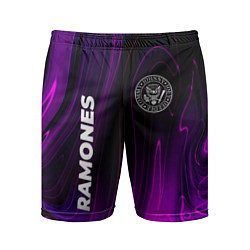 Шорты спортивные мужские Ramones Violet Plasma, цвет: 3D-принт