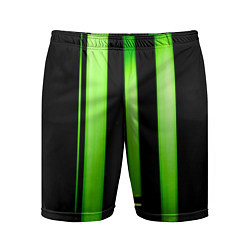 Мужские спортивные шорты Абстрактные неоновые колбы с кислотой - Зелёный