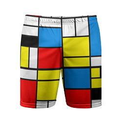Шорты спортивные мужские Texture of squares rectangles, цвет: 3D-принт