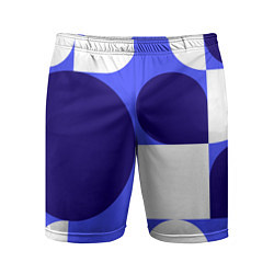 Мужские спортивные шорты Абстрактный набор геометрических фигур - Синий фон