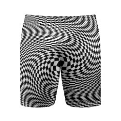 Шорты спортивные мужские Гипнотическая спираль - оптическая иллюзия, цвет: 3D-принт