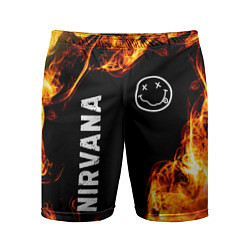 Мужские спортивные шорты Nirvana и пылающий огонь