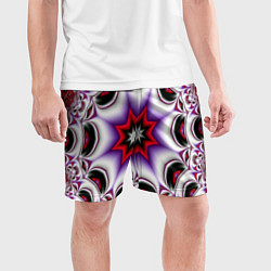 Шорты спортивные мужские Грубый фрактальный узор, цвет: 3D-принт — фото 2