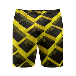 Шорты спортивные мужские Желтые ступеньки, цвет: 3D-принт