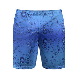 Шорты спортивные мужские Капли воды - текстура, цвет: 3D-принт