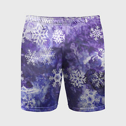 Шорты спортивные мужские Снежный космос, цвет: 3D-принт