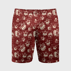 Шорты спортивные мужские Череп и полоски, цвет: 3D-принт