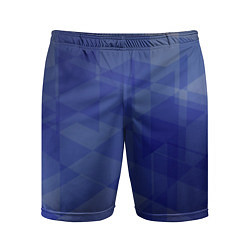 Мужские спортивные шорты Абстрактные синие прямоугольные фигуры