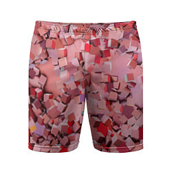 Шорты спортивные мужские Розовые кубы, цвет: 3D-принт