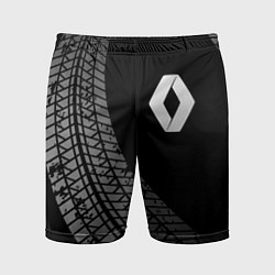 Шорты спортивные мужские Renault tire tracks, цвет: 3D-принт