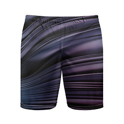 Мужские спортивные шорты Волнообразные фиолетовые паттерны