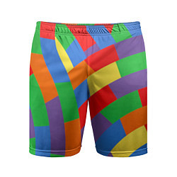 Шорты спортивные мужские Разноцветные текстуры и паттерны, цвет: 3D-принт