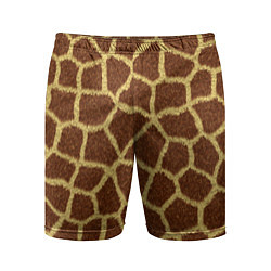 Шорты спортивные мужские Текстура жирафа, цвет: 3D-принт