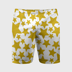 Шорты спортивные мужские Жёлтые звезды, цвет: 3D-принт