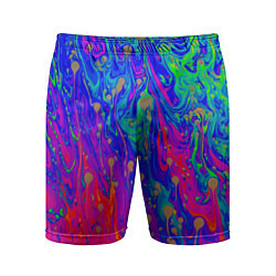 Мужские спортивные шорты Разноцветная импрессивная композиция