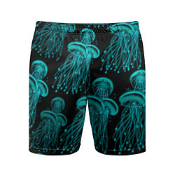 Мужские спортивные шорты Неоновые медузы