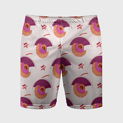 Шорты спортивные мужские Абстрактный полукруг и разноцветная звезда, цвет: 3D-принт