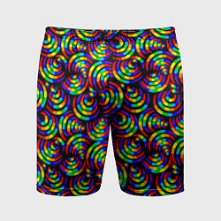 Шорты спортивные мужские Радостная окружность, цвет: 3D-принт