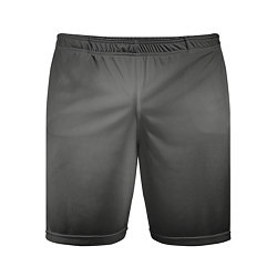 Шорты спортивные мужские Серый, черный градиент, цвет: 3D-принт