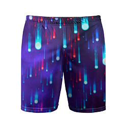 Шорты спортивные мужские Neon rain, цвет: 3D-принт