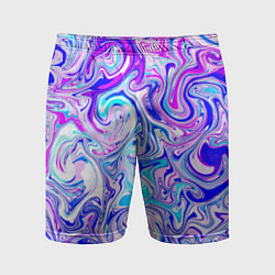 Шорты спортивные мужские Акварельные линии, цвет: 3D-принт