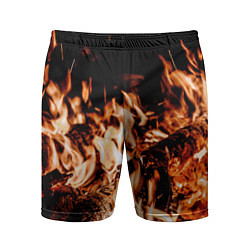 Шорты спортивные мужские Огонь-пламя, цвет: 3D-принт