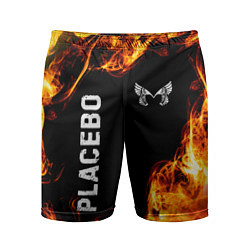 Шорты спортивные мужские Placebo и пылающий огонь, цвет: 3D-принт