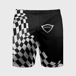 Шорты спортивные мужские Genesis racing flag, цвет: 3D-принт