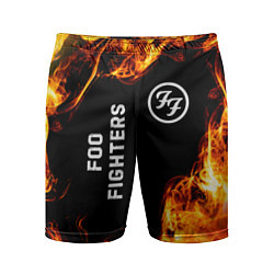 Шорты спортивные мужские Foo Fighters и пылающий огонь, цвет: 3D-принт