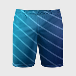 Шорты спортивные мужские Волны и полосы, цвет: 3D-принт