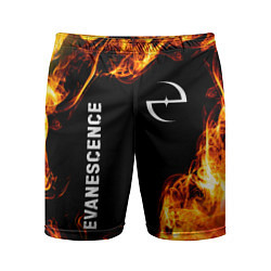 Мужские спортивные шорты Evanescence и пылающий огонь