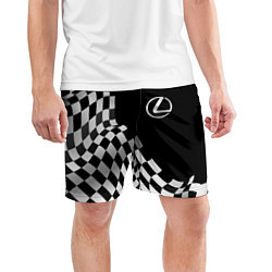Шорты спортивные мужские Lexus racing flag, цвет: 3D-принт — фото 2