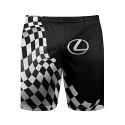 Шорты спортивные мужские Lexus racing flag, цвет: 3D-принт