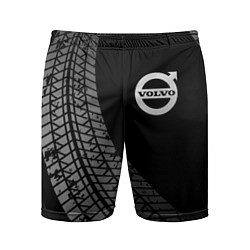 Шорты спортивные мужские Volvo tire tracks, цвет: 3D-принт