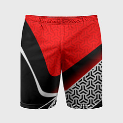 Мужские спортивные шорты Геометрическая униформа - красная