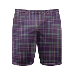 Мужские спортивные шорты Джентльмены Шотландка темно-фиолетовая