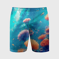 Шорты спортивные мужские Океанские глубины, цвет: 3D-принт