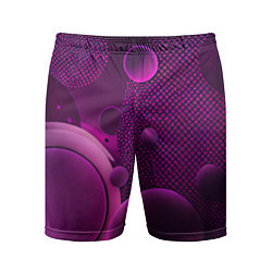 Шорты спортивные мужские Фиолетовые шары, цвет: 3D-принт