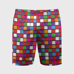 Шорты спортивные мужские Color cubes, цвет: 3D-принт