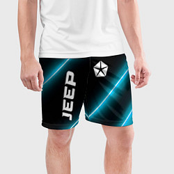 Шорты спортивные мужские Jeep неоновые лампы, цвет: 3D-принт — фото 2