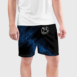 Шорты спортивные мужские Avril Lavigne звуковая волна, цвет: 3D-принт — фото 2
