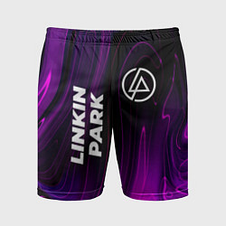 Шорты спортивные мужские Linkin Park violet plasma, цвет: 3D-принт