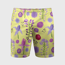 Мужские спортивные шорты Фиолетовый цветник