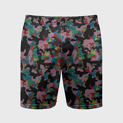 Мужские спортивные шорты Модный разноцветный камуфляж