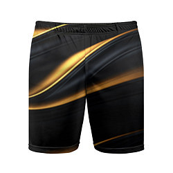 Мужские спортивные шорты Black gold texture