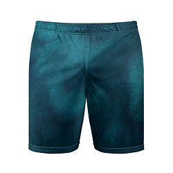 Шорты спортивные мужские Синие туманные камешки, цвет: 3D-принт