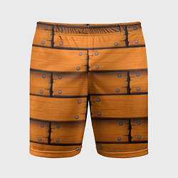 Шорты спортивные мужские Оранжевый забор, цвет: 3D-принт