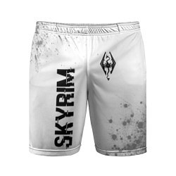 Мужские спортивные шорты Skyrim glitch на светлом фоне: надпись, символ